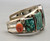 webbed turquoise and spiny oyster, 5 large webbed turquoise stones, three wire terminal, Mary Morgan
