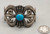 tufa cast, E.S. Mitchell, central turquoise, hand stamped designs