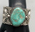 Carico Lake Turquoise, Darrell Cadman,  repousse bumpouts, smooth silver cuff