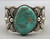 Carico Lake Turquoise, Darrell Cadman,  repousse bumpouts, smooth silver cuff