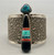 Morenci Turquoise, Candelaria Turquoise, Edison Cummings,  White Hogan, Mosaic inlay.