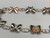 butterfly inlay link concho belt,  13 butterfly conchos and buckle, turquoise, coral, onyx, shell, mother of pearl