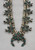 circa 1940s to 1950s, needlepoint turquoise, floral design, handmade silver beads