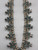 circa 1940s to 1950s, needlepoint turquoise, floral design, handmade silver beads