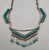 Zuni, Needlepoint turquoise, cascade of dangles, handmade chain