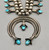 flower pot style, handmade beads, Sleeping Beauty turquoise, center twisted wire, 20 matching blossoms