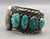 Royston turquoise, Orville Tsinnie, Shiprock, NM, heavy solid cuff