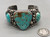 Royston turquoise, Orville Tsinnie, Shiprock, NM, heavy solid cuff