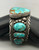 Royston turquoise, Orville Tsinnie, Shiprock, NM, heavy solid cuff