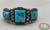 Tommy Jackson, three rectangular turquoise, three wire terminal, Navajo