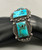 Tommy Jackson, three rectangular turquoise, three wire terminal, Navajo
