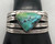 chisel shank, triangular turquoise stone, split shank, vintage