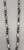 vintage naja and sterling silver bead necklace, triangle accent, elongated and round beads, vintage