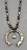 vintage naja and sterling silver bead necklace, triangle accent, elongated and round beads, vintage