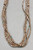 vintage, five strand heishi necklace, waxed cord, silver cones,