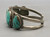 five natural turquoise, two wire terminal, vintage,
