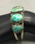 five natural turquoise, two wire terminal, vintage,