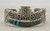 Tufa cast, webbed turquoise, Harold Lovato, mosaic inlay,
