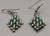 needlepoint turquoise, bib style, central pendant, silver dangles, silver link chain, Jimmie Yazzie, Navajo