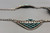 needlepoint turquoise, bib style, central pendant, silver dangles, silver link chain, Jimmie Yazzie, Navajo