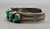 vintage, 6 stone, carved turquoise, ingot, bracelet, graduated size stones, silver dots, hand stamping