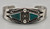 1920s to 1930s, ingot and turquoise, solid cuff, heavy filework,