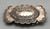 concho style, sterling silver,  hand stamped designs, scalloped edges,
