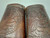 Old Leather Wrist Cuffs with Native American Chief's Head Profile