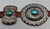 sterling silver and turquoise, Kirk Smith, butterfly conchos, oval conchos, repousse