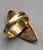 coral and gold overlay, Julius Keyonnie,  gold overlay,  smooth gold band, textured