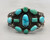 turquoise cluster, silver dots,  five wire terminal, unknown age