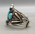 turquoise cluster, silver dots,  five wire terminal, unknown age