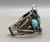 turquoise cluster, silver dots,  five wire terminal, unknown age