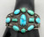 turquoise cluster, silver dots,  five wire terminal, unknown age