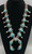 vintage, blue turquoise,  stamped leaf applique, 12 blossoms,