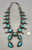 vintage, blue turquoise,  stamped leaf applique, 12 blossoms,