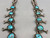 vintage, blue turquoise,  stamped leaf applique, 12 blossoms,