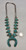 turquoise cluster, four petal blossom,  dot turquoise, petit point turquoise,  12 blossoms