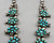 turquoise cluster, four petal blossom,  dot turquoise, petit point turquoise,  12 blossoms