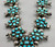 turquoise cluster, four petal blossom,  dot turquoise, petit point turquoise,  12 blossoms
