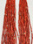 21 strand, coral and gold beads, black Pueblo wrap,