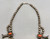 coral and sterling silver, vintage, two wire naja, darkened silver, 12 blossoms