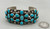 vintage, turquoise cluster, flower design,  four wire terminal