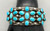 vintage, turquoise cluster, flower design,  four wire terminal