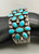 vintage, turquoise cluster, flower design,  four wire terminal