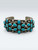 Vintage, turquoise cluster, flower design,  four wire terminal