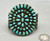 vintage, natural turquoise, cluster,  darkened silver background, three wire terminal