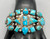 vintage, blue turquoise, cluster, four wire terminal,