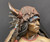 Sees Enemies Afar Bronze By Ken Payne vigilant warrior, clutching telescope