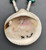 vintage, Pueblo style, shell pendant, Kachina face inlay, Heishi beads